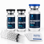 Retatrutide 5mg research peptide bundle – 2 vials and bacteriostatic water – Solatide Biosciences, not for human consumption